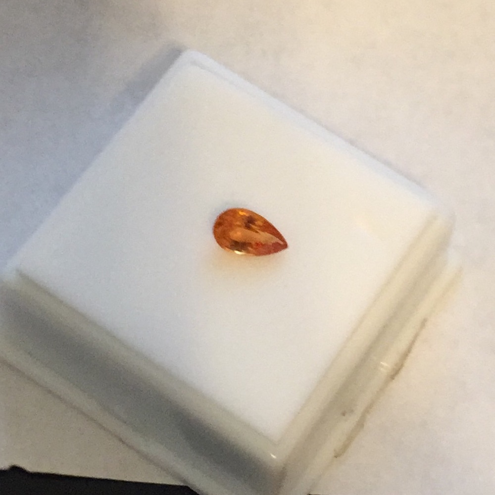 Genuine pear shaped Spessartite Garnet